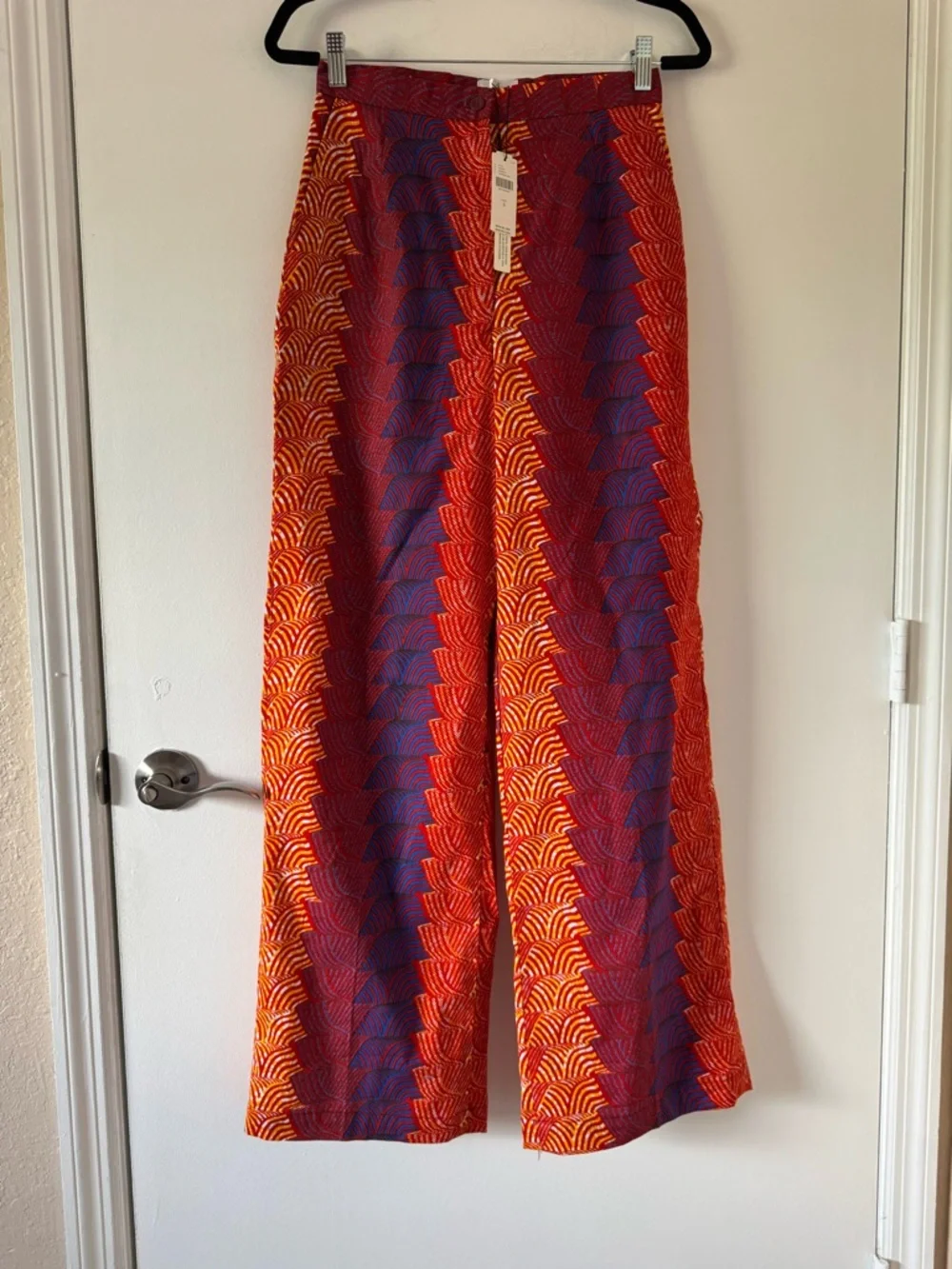 New Anthropologie SIKA Abstract-Print Wide-Leg Trousers pants Size 4 Anthro